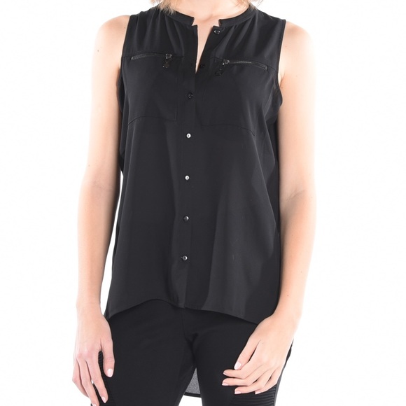 Lady Dutch Small black sleeveless blouse - Picture 1 of 5